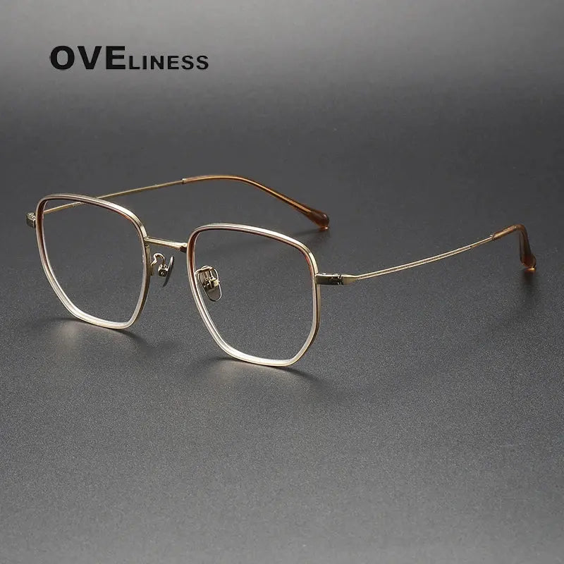 Women's Polygon Full Rim Titanium Prescription Glasses 928512 — view 7 | Rx Spectacle