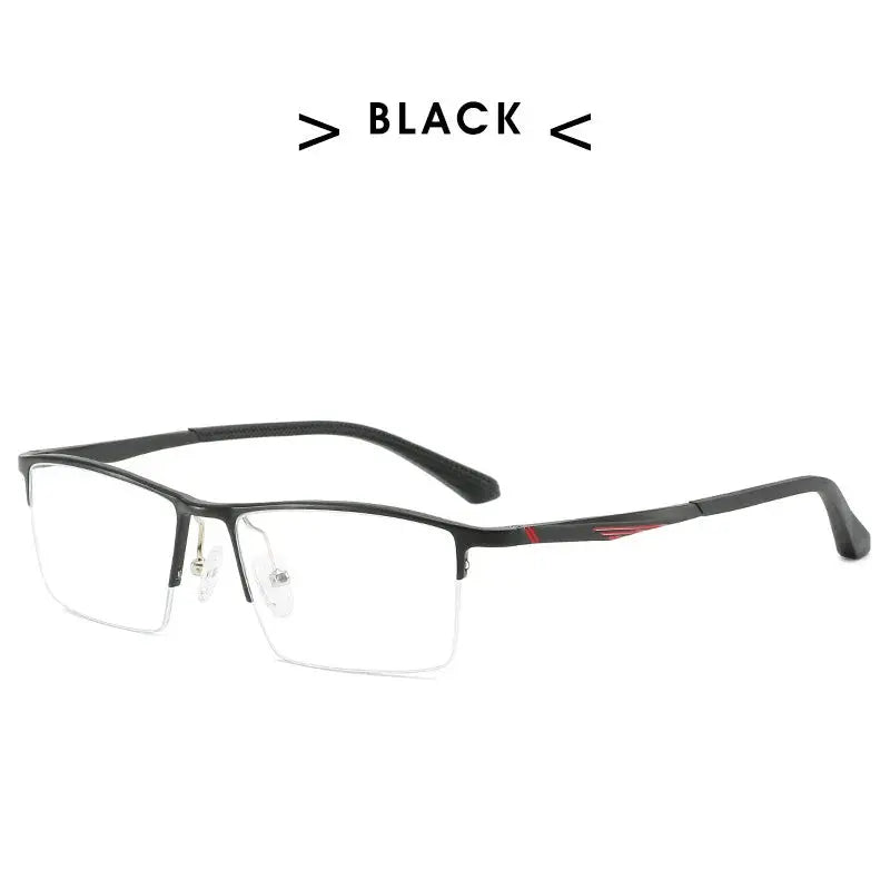 Women's Rectangular Semi-Rimless Titanium Prescription Glasses 900100 — view 6 | Rx Spectacle