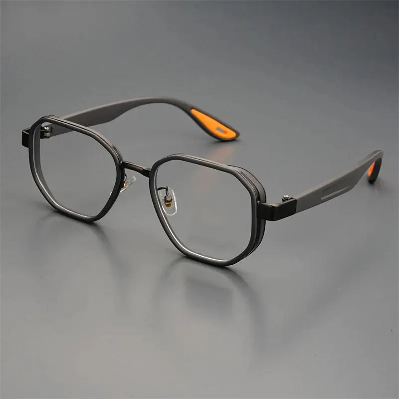 Men's Polygon Full Rim Titanium Prescription Glasses 100200 — view 3 | Rx Spectacle