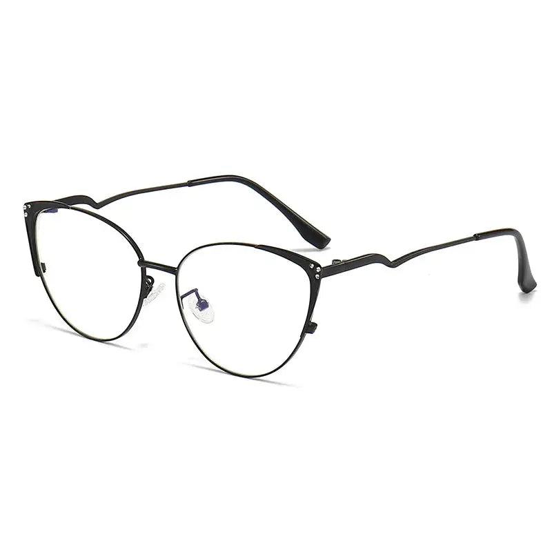 Women's Cat Eye Full Rim Alloy Prescription Glasses 95189 — view 7 | Rx Spectacle