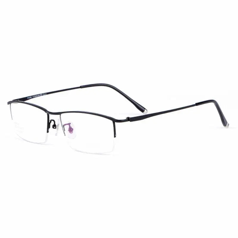 Men's Semi-Rimless Titanium Prescription Glasses J85148 — view 8 | Rx Spectacle