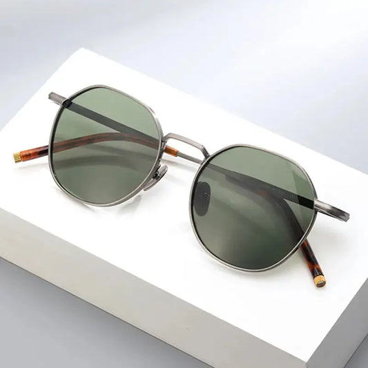 Men's Round Full Rim Titanium Prescription Glasses 14045 — view 1 | Rx Spectacle