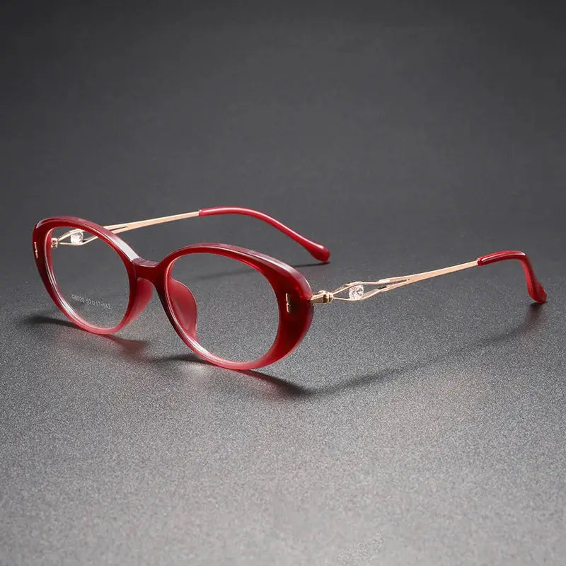 Women's Oval Full Rim TR90 Prescription Glasses 726020 — view 9 | Rx Spectacle