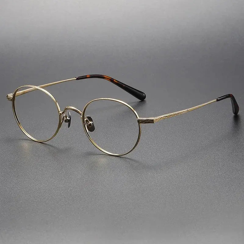 Women's Oval Full Rim Titanium Prescription Glasses 27501 — view 3 | Rx Spectacle