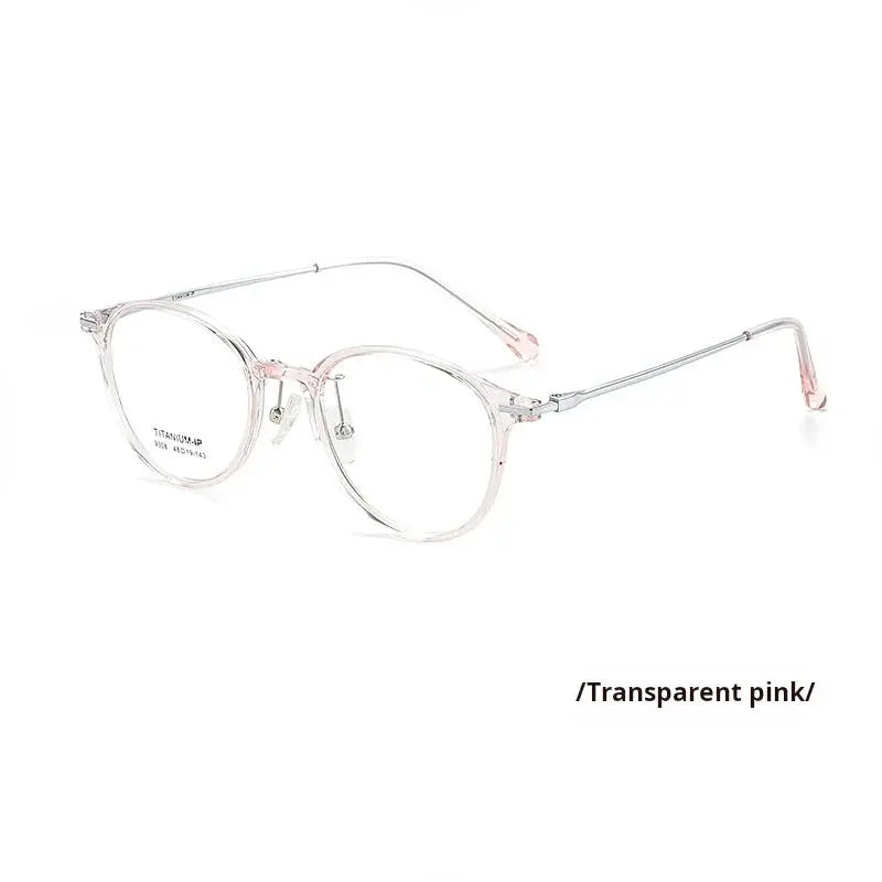Women's Oval Full Rim Titanium Prescription Glasses 739308 — view 7 | Rx Spectacle