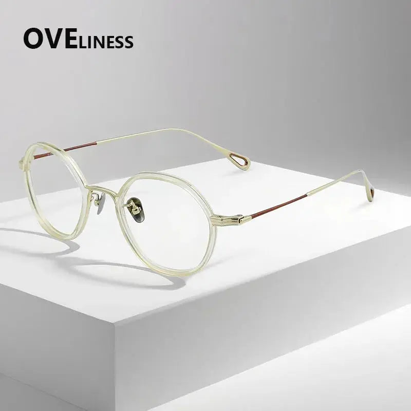 Women's Polygon Full Rim Titanium Prescription Glasses 922142 — view 4 | Rx Spectacle