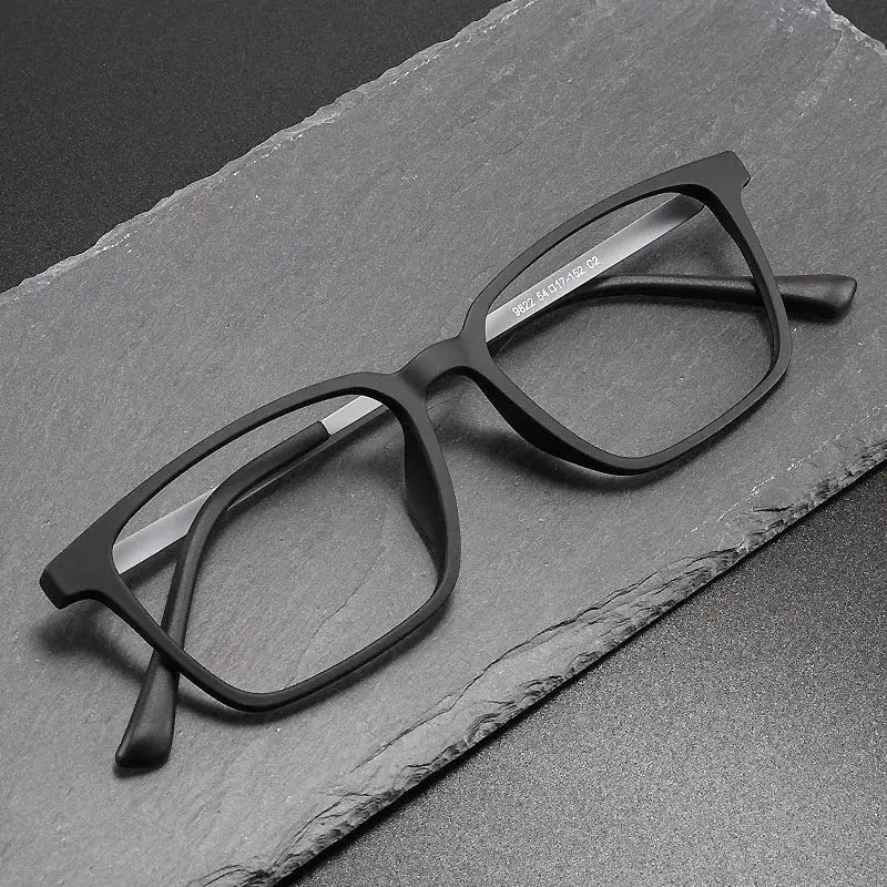 Unisex Square Full Rim Titanium Reading Glasses 8922 — view 2 | Rx Spectacle