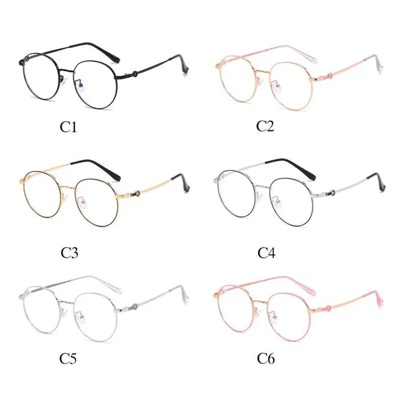 Unisex Round Full Rim Stainless Steel Prescription Glasses L225 — view 10 | Rx Spectacle