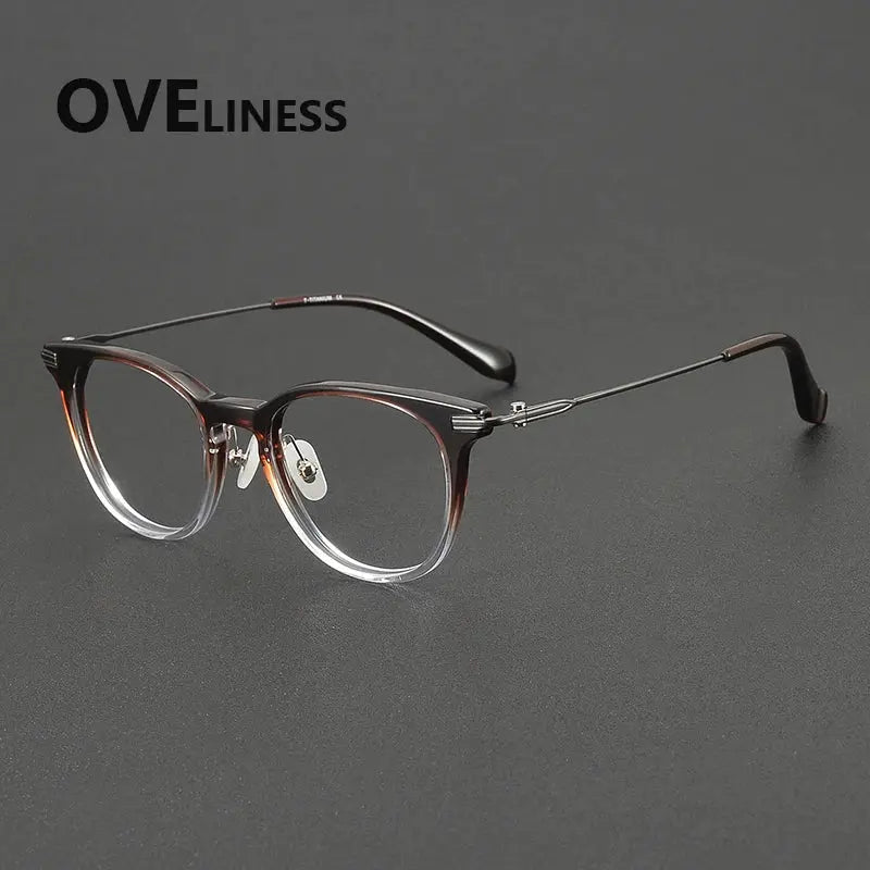 Unisex Oval Full Rim Titanium Prescription Glasses 90002 — view 4 | Rx Spectacle