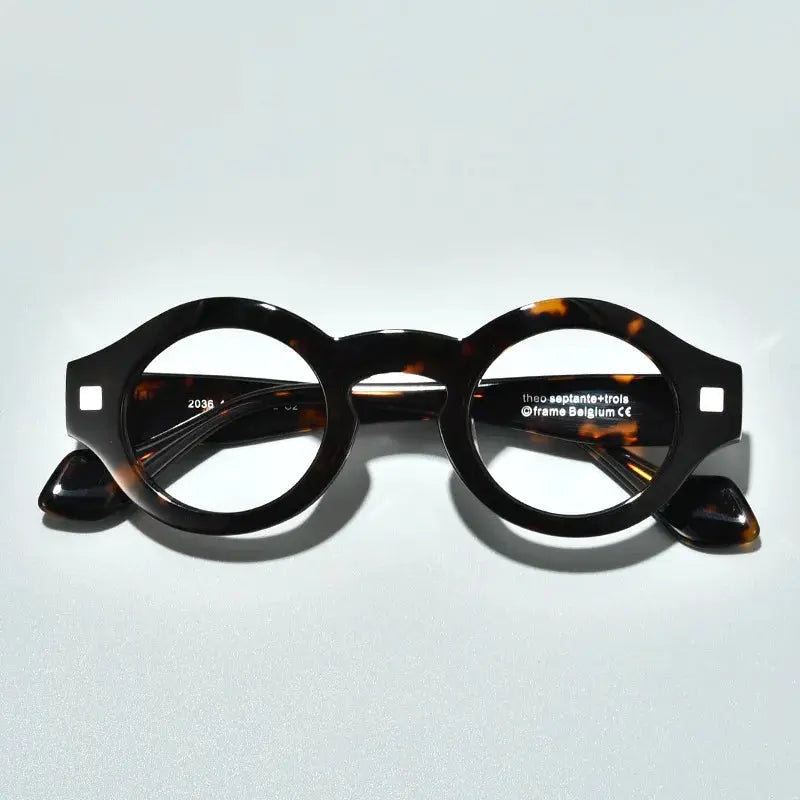 Unisex Round Full Rim Acetate Prescription Glasses L2036 — view 2 | Rx Spectacle