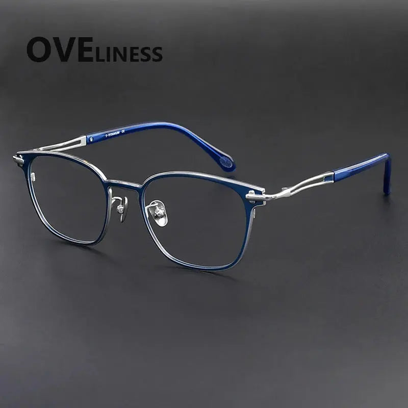Unisex Square Full Rim Titanium Prescription Glasses 369140 — view 4 | Rx Spectacle