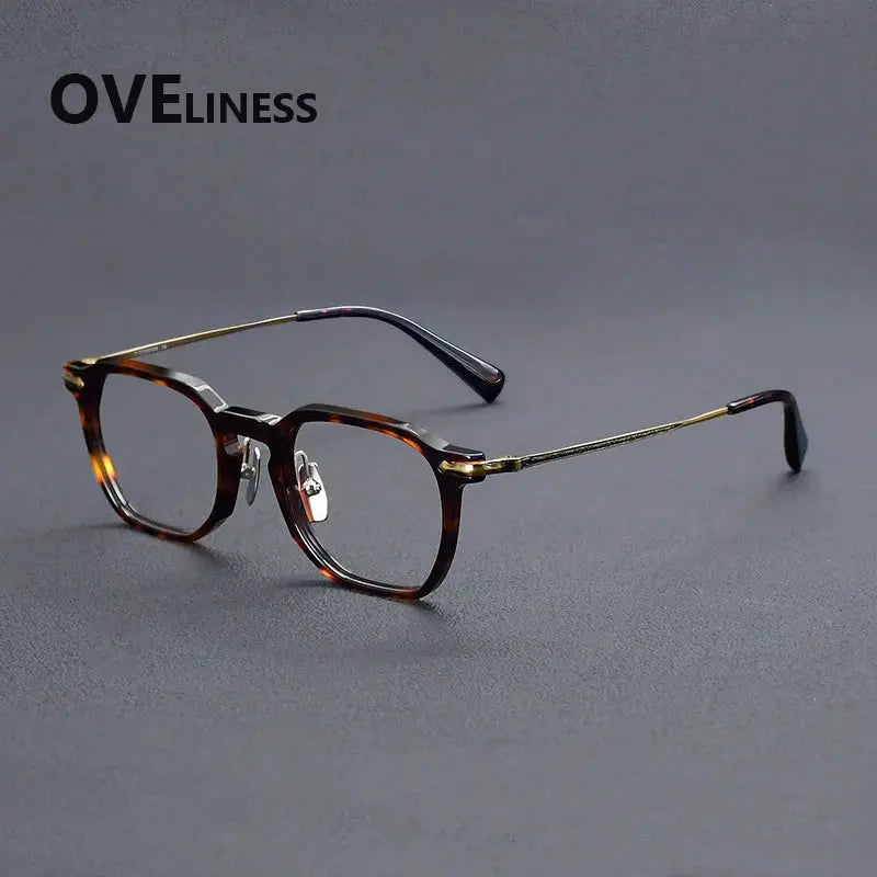 Unisex Square Full Rim Titanium Prescription Glasses 926024 — view 4 | Rx Spectacle