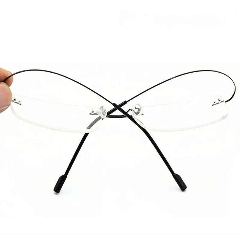 Unisex Rimless Titanium Prescription Glasses J0860 — view 11 | Rx Spectacle