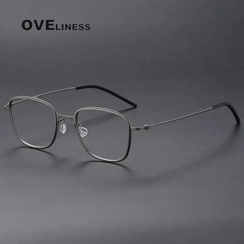 Women's Polygon Full Rim Titanium Prescription Glasses 55304 — view 6 | Rx Spectacle