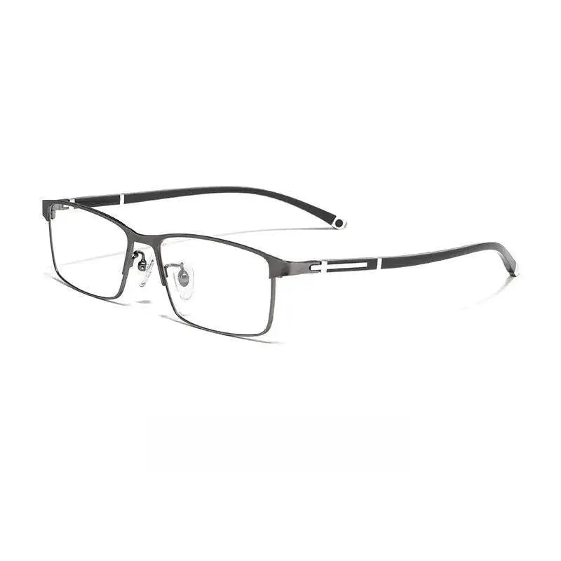 Men's Square Semi-Rimless Alloy Prescription Glasses P9212 — view 14 | Rx Spectacle