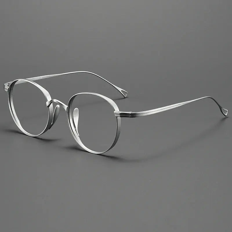 Women's Oval Full Rim Titanium Prescription Glasses 610519 — view 5 | Rx Spectacle