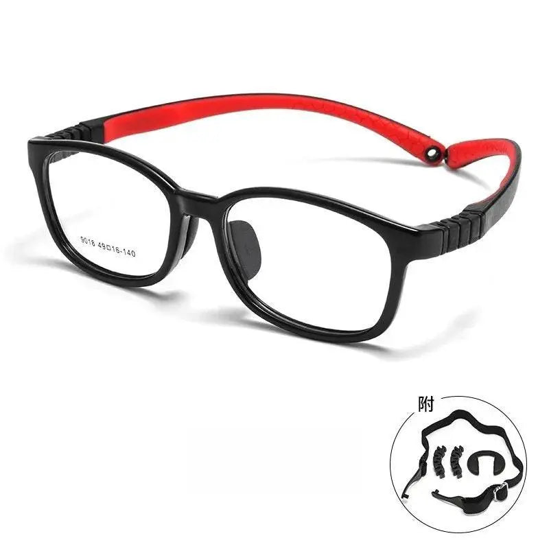 Unisex Square Full Rim TR90 Screwless Prescription Glasses 9018et — view 9 | Rx Spectacle