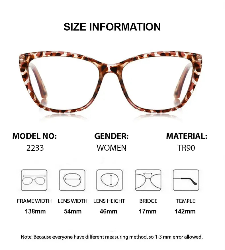 Women's Cat Eye Full Rim Titanium Prescription Glasses 22334 — view 2 | Rx Spectacle