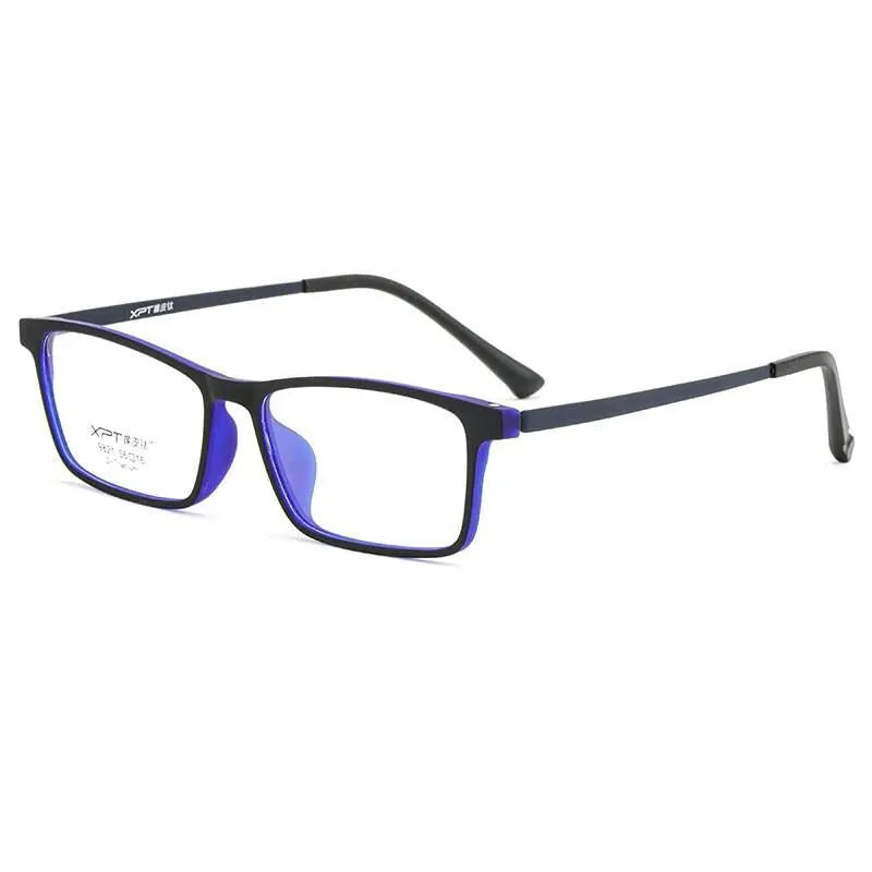 Men's Square Full Rim Titanium Prescription Glasses 9821 — view 4 | Rx Spectacle