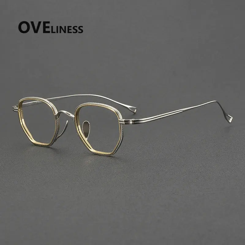 Unisex Square Full Rim Titanium Prescription Glasses 641235 — view 5 | Rx Spectacle