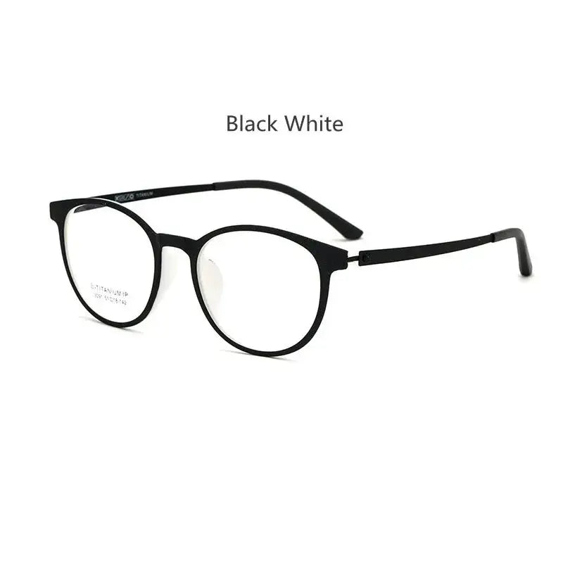 Unisex Round Full Rim Titanium Reading Glasses 23091 — view 6 | Rx Spectacle