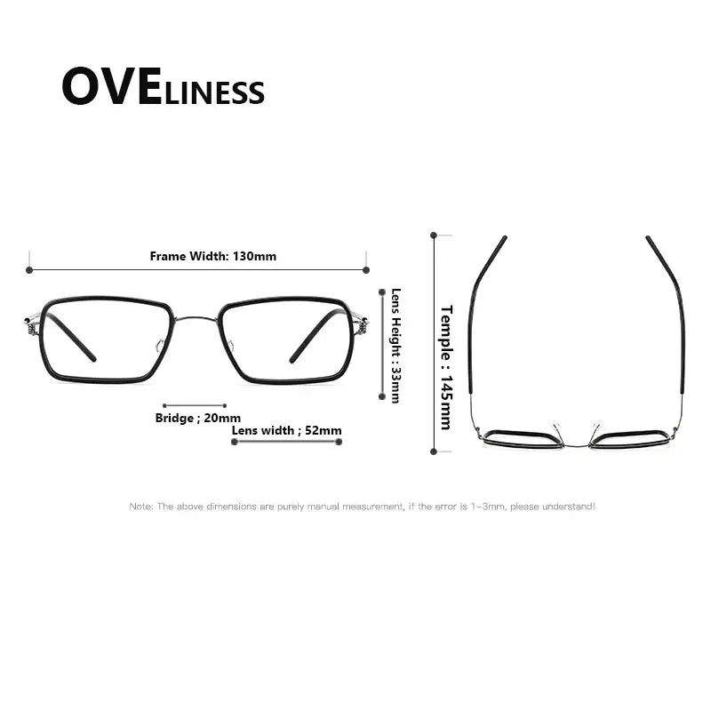 Women's Square Full Rim Titanium Prescription Glasses 381047 — view 2 | Rx Spectacle