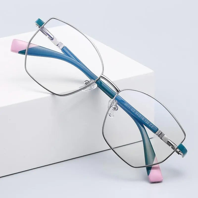 Unisex Square Full Rim Alloy Prescription Glasses 3011 — view 2 | Rx Spectacle