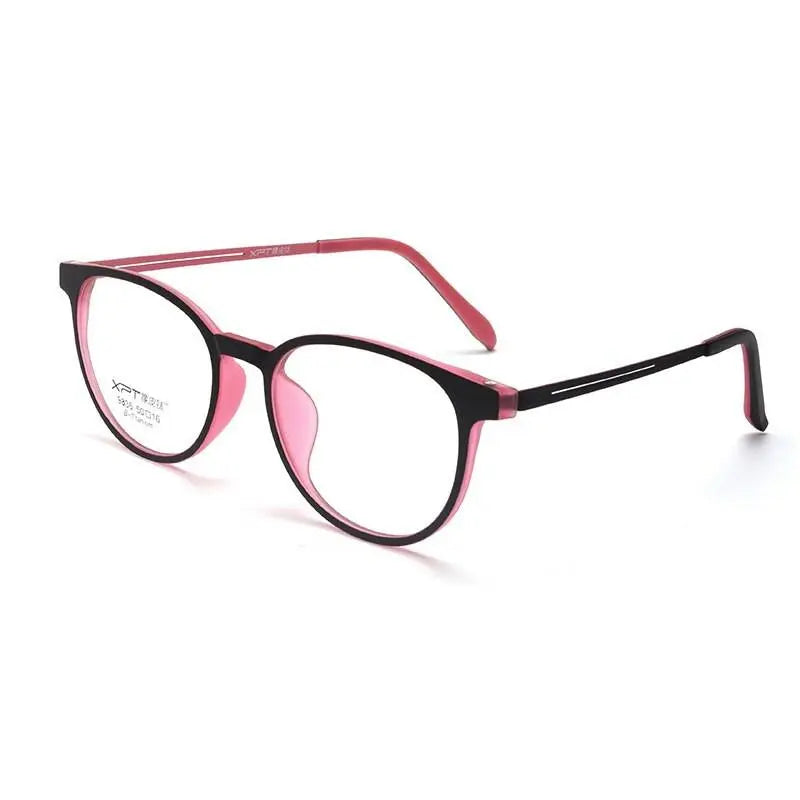 Unisex Round Full Rim Titanium Prescription Glasses 9836xp — view 4 | Rx Spectacle