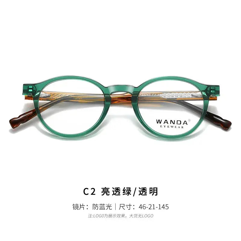 Women's Round Full Rim Acetate Prescription Glasses 22243 — view 3 | Rx Spectacle
