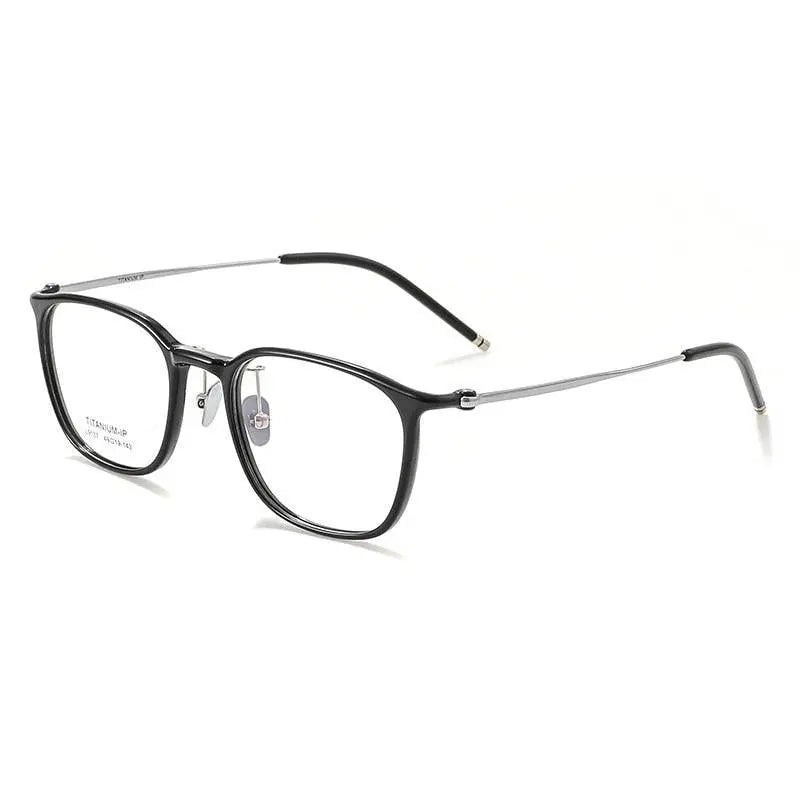 Unisex Square Full Rim Titanium Prescription Glasses L9107 — view 3 | Rx Spectacle