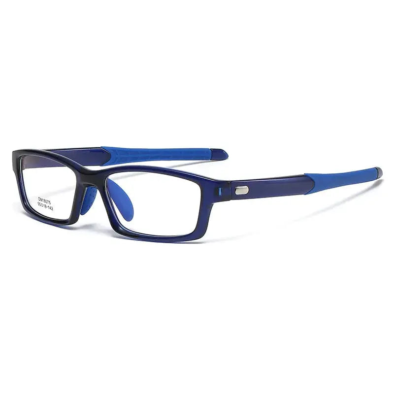 Men's Rectangular Full Rim Titanium Sports Glasses 90 — view 4 | Rx Spectacle