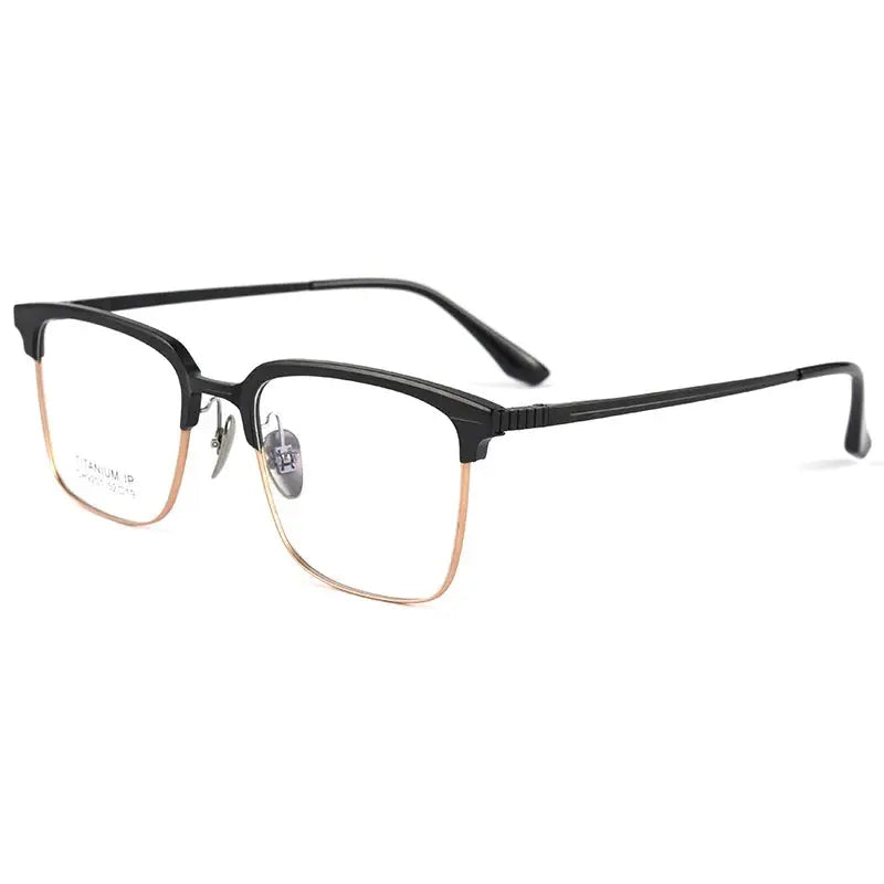 Women's Square Full Rim Titanium Prescription Glasses 59201 — view 3 | Rx Spectacle