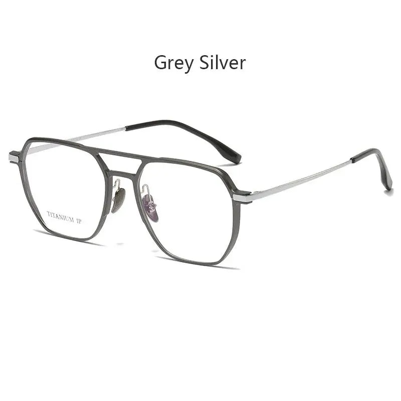 Men's Oval Full Rim Titanium Prescription Glasses 20239 — view 7 | Rx Spectacle