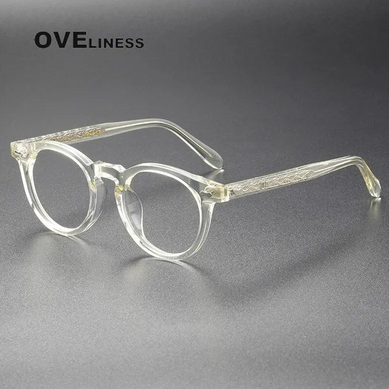 Unisex Round Full Rim Titanium Prescription Glasses 505 — view 3 | Rx Spectacle