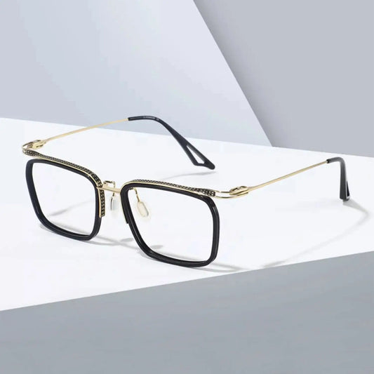 Unisex Square Full Rim Titanium Prescription Glasses 80863 — view 1 | Rx Spectacle
