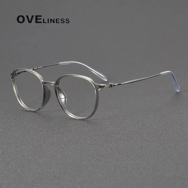 Women's Oval Full Rim Titanium Prescription Glasses 88666 — view 6 | Rx Spectacle