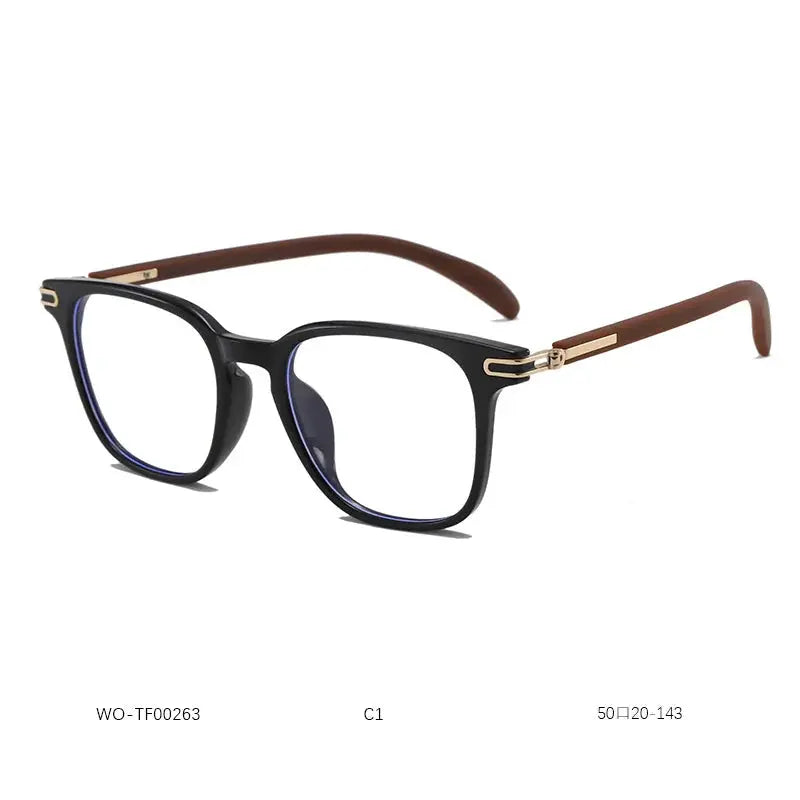 Women's Square Full Rim Titanium Prescription Glasses 90 — view 9 | Rx Spectacle
