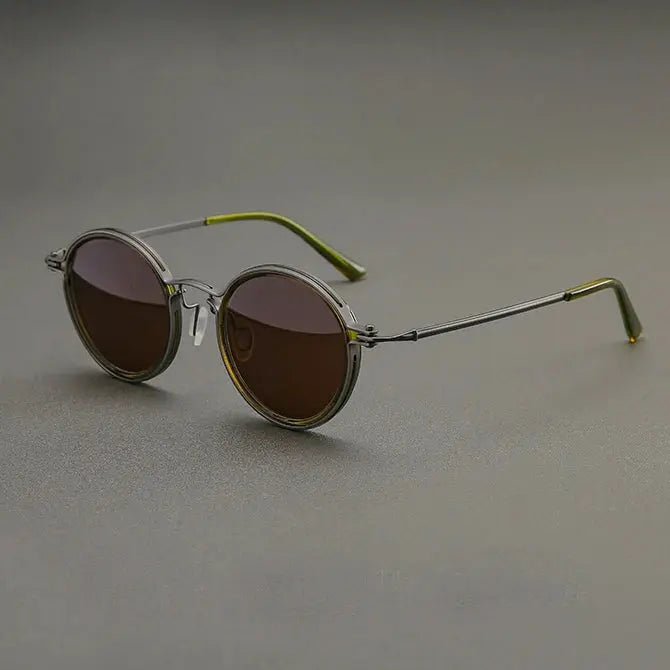 Men's Round Full Rim Titanium Prescription Glasses 45860 — view 6 | Rx Spectacle