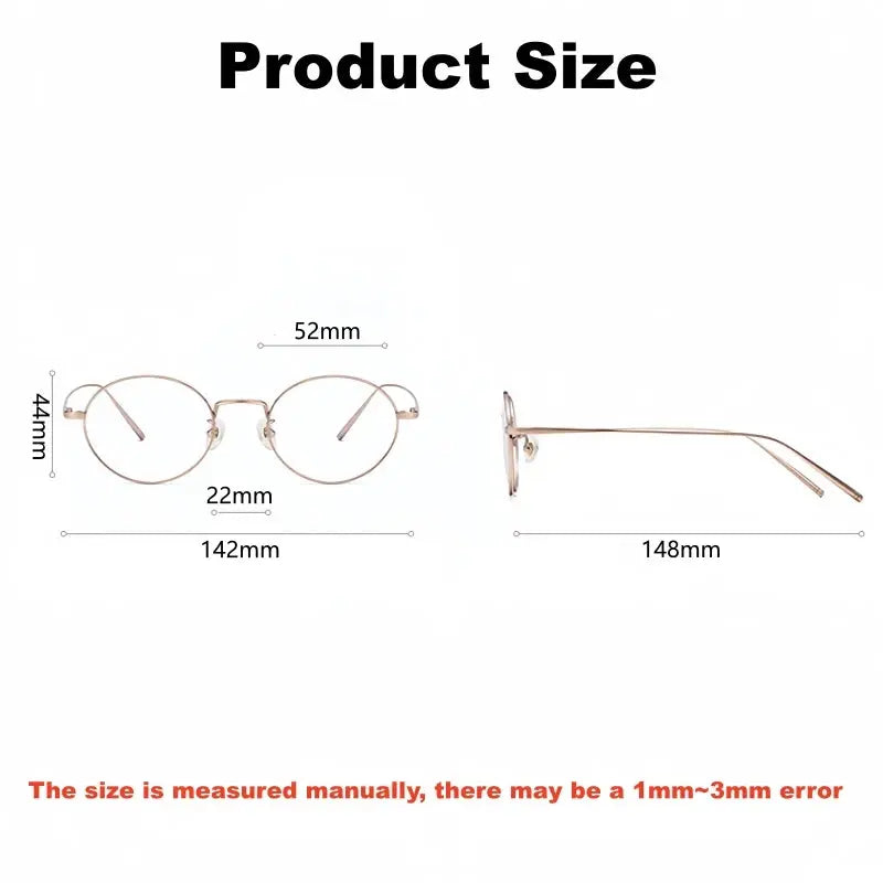 Unisex Round Full Rim Titanium Prescription Glasses 632667 — view 2 | Rx Spectacle
