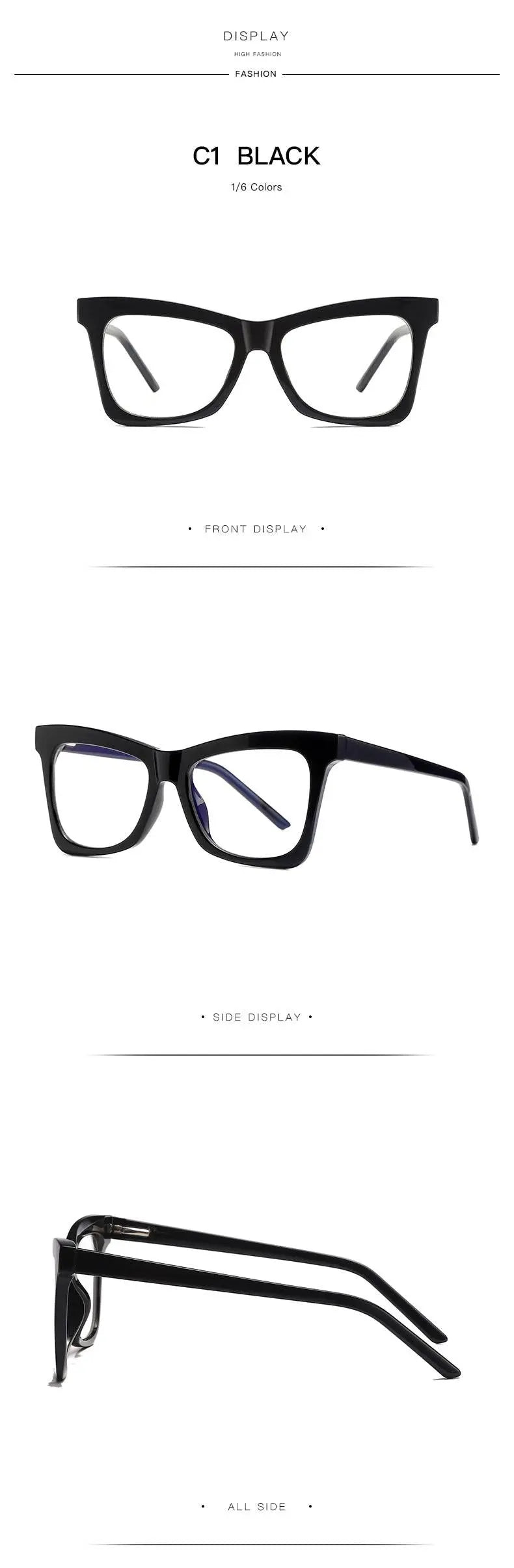 Women's Cat Eye Full Rim Titanium Prescription Glasses 2042 — view 13 | Rx Spectacle