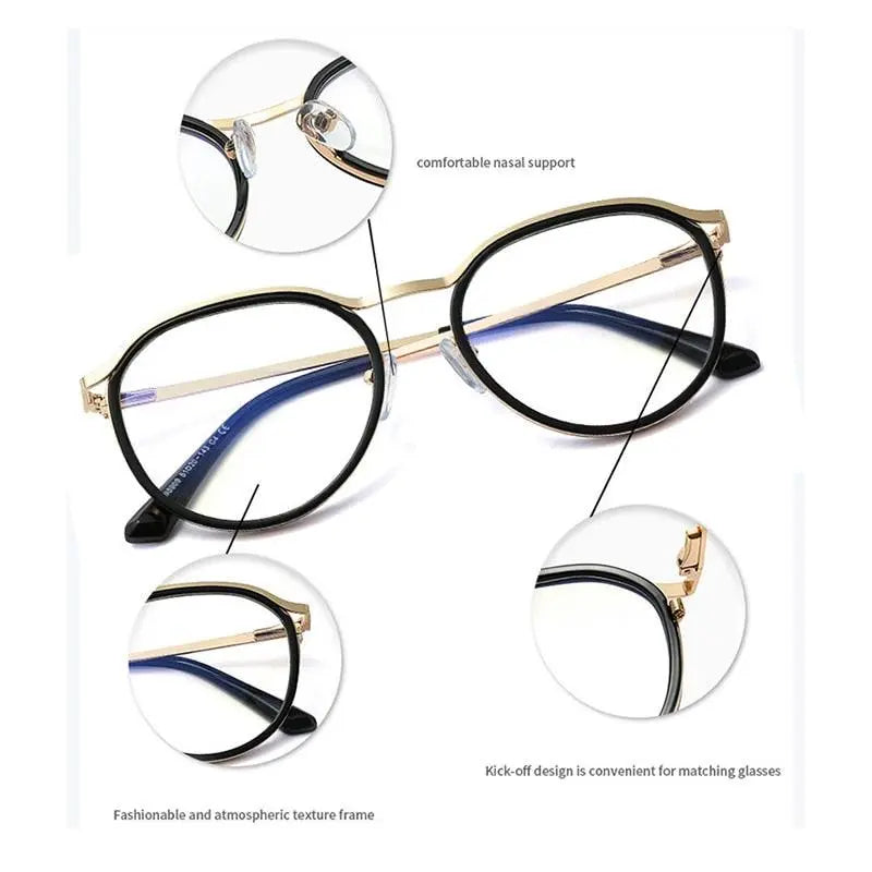Women's Round Full Rim TR90 Prescription Glasses 95909 — view 8 | Rx Spectacle