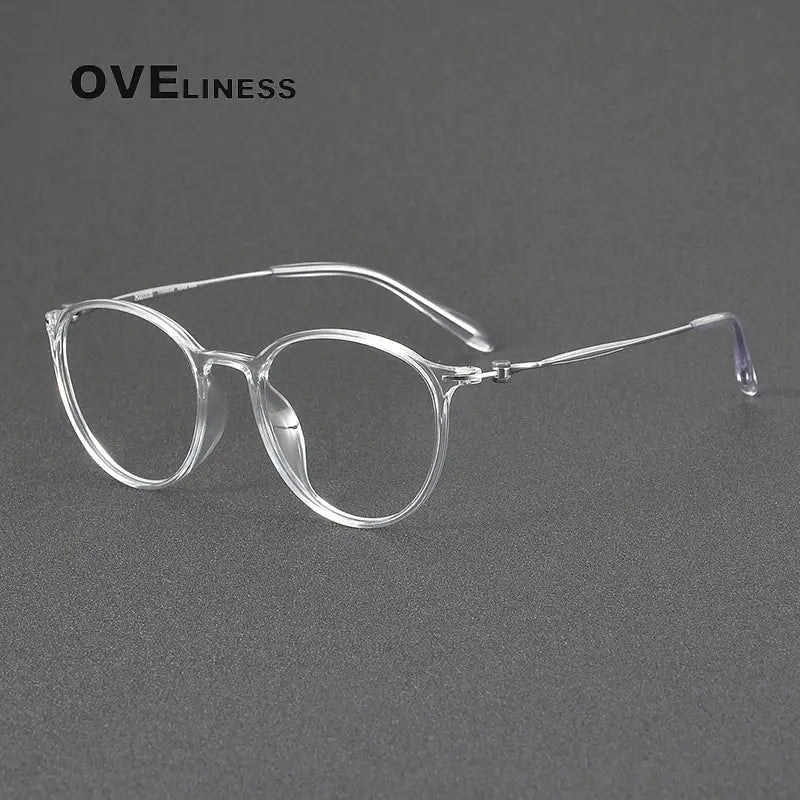 Women's Round Full Rim Titanium Prescription Glasses 98664 — view 5 | Rx Spectacle