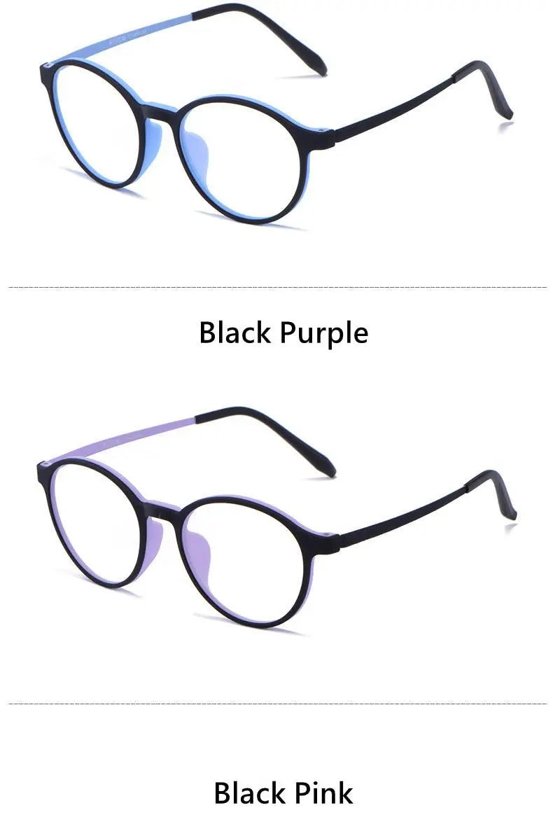 Unisex Round Full Rim Titanium Prescription Glasses Eyeglasses3050 — view 15 | Rx Spectacle