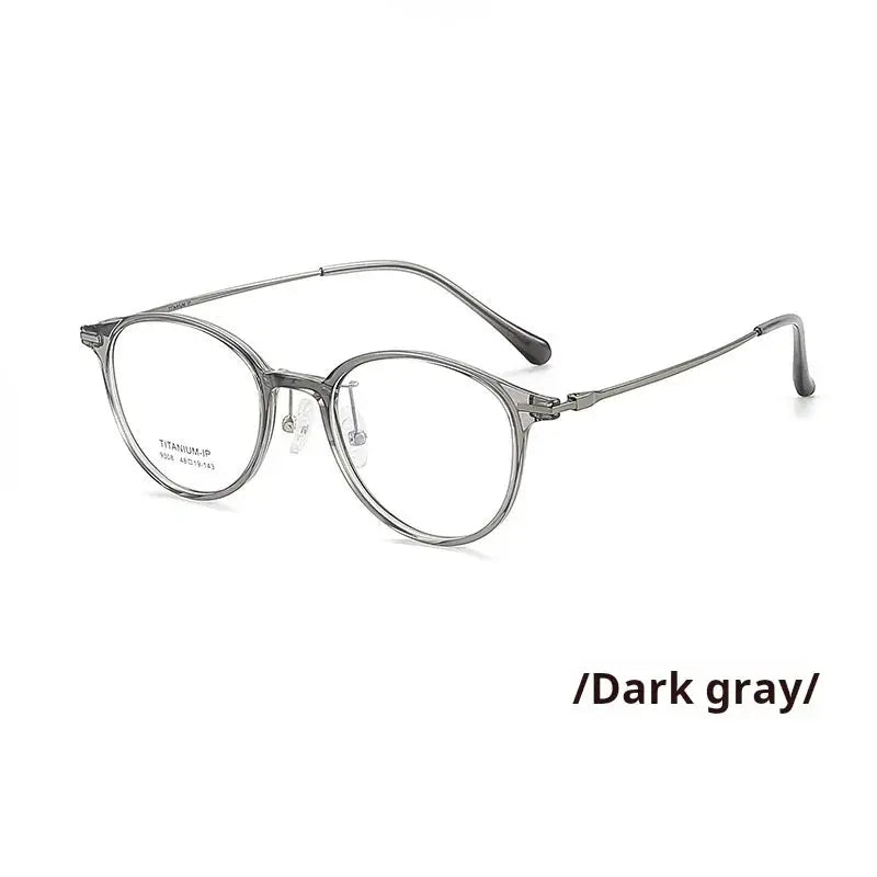 Women's Oval Full Rim Titanium Prescription Glasses 739308 — view 8 | Rx Spectacle