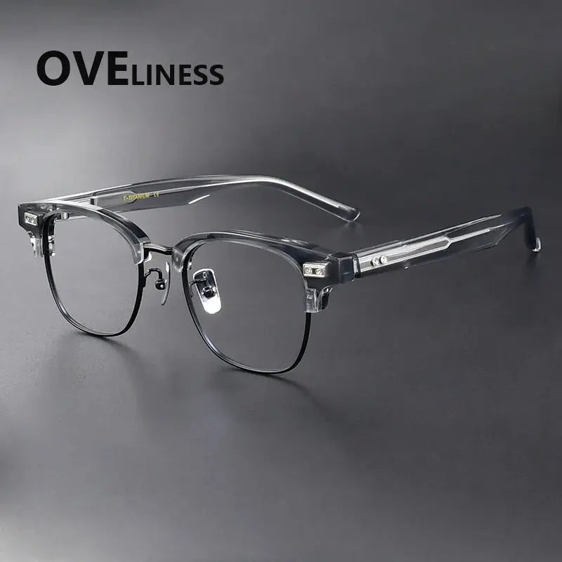 Women's Square Full Rim Titanium Prescription Glasses 369197 — view 6 | Rx Spectacle