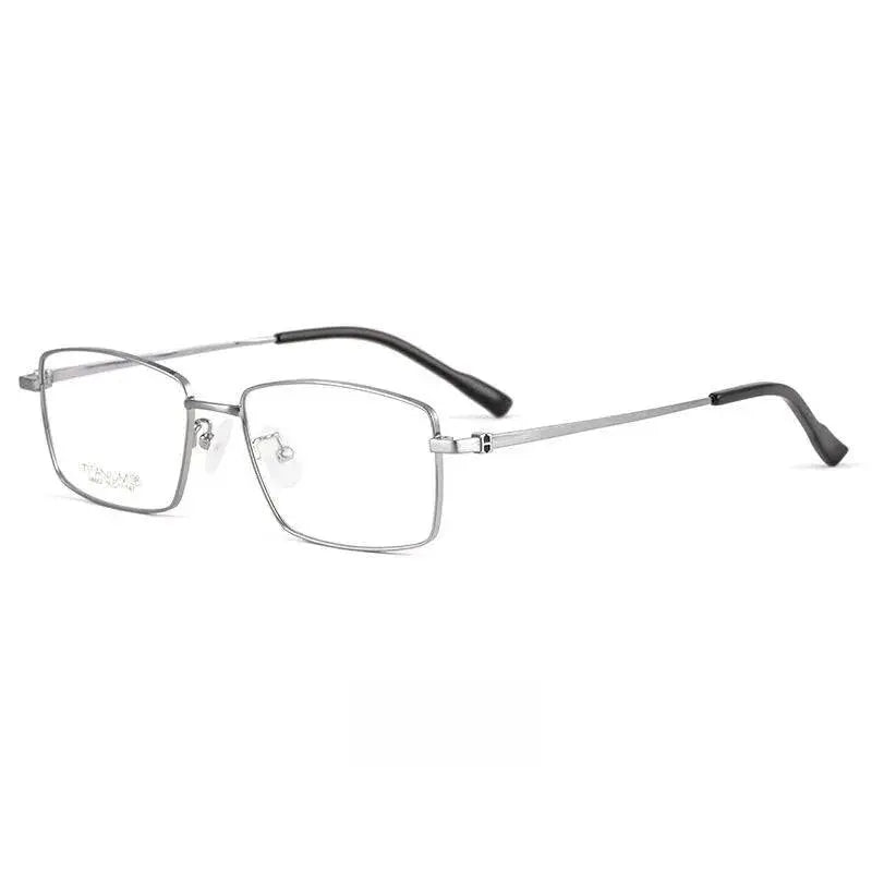 Men's Square Full Rim Titanium Prescription Glasses 98662a — view 11 | Rx Spectacle