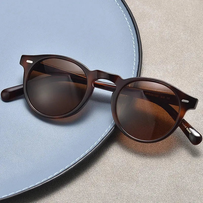 Unisex Round Full Rim Acetate Prescription Glasses Ov5186 — view 3 | Rx Spectacle