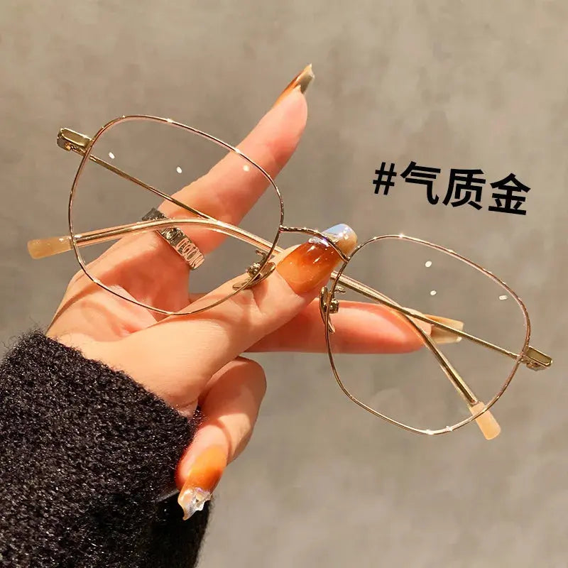 Women's Square Full Rim Titanium Prescription Glasses 355001 — view 3 | Rx Spectacle