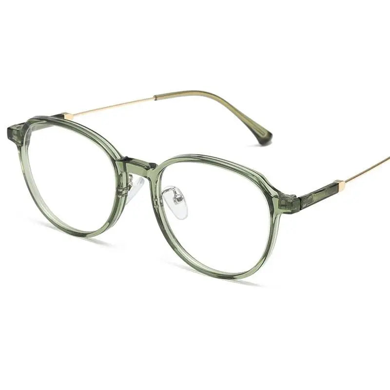Unisex Round Full Rim Alloy Flat Top Prescription Glasses 81288 — view 6 | Rx Spectacle