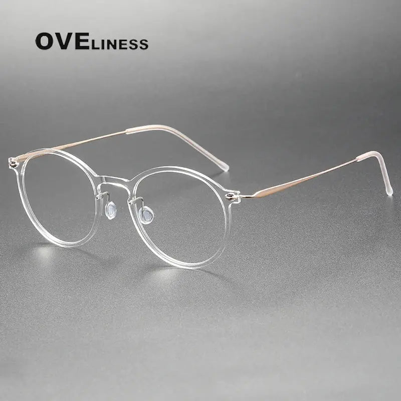 Women's Round Full Rim Titanium Prescription Glasses 326541 — view 9 | Rx Spectacle